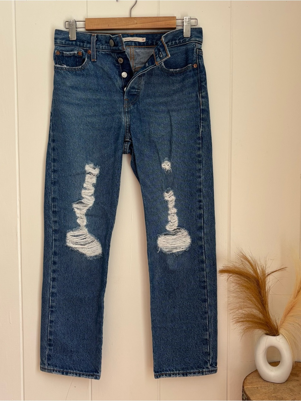 Levi's Blue Wedgie Straight Denim Jeans